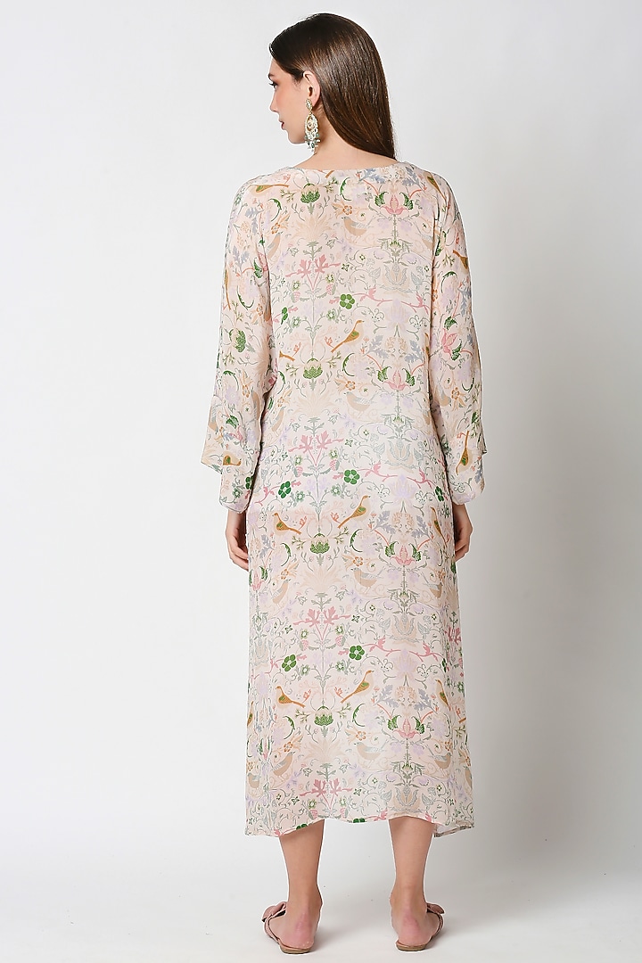 Multi Colored Crepe Printed Kaftan by Sakshi Girri at Pernia's Pop Up Shop