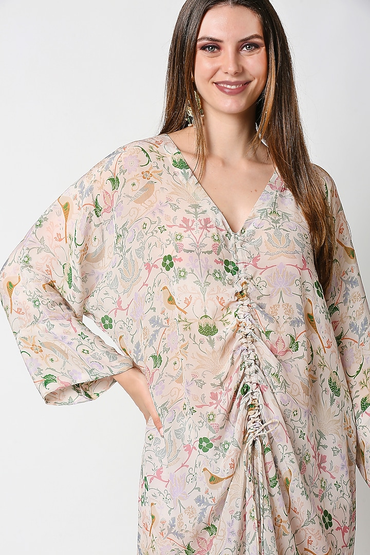 Multi Colored Crepe Printed Kaftan by Sakshi Girri at Pernia's Pop Up Shop