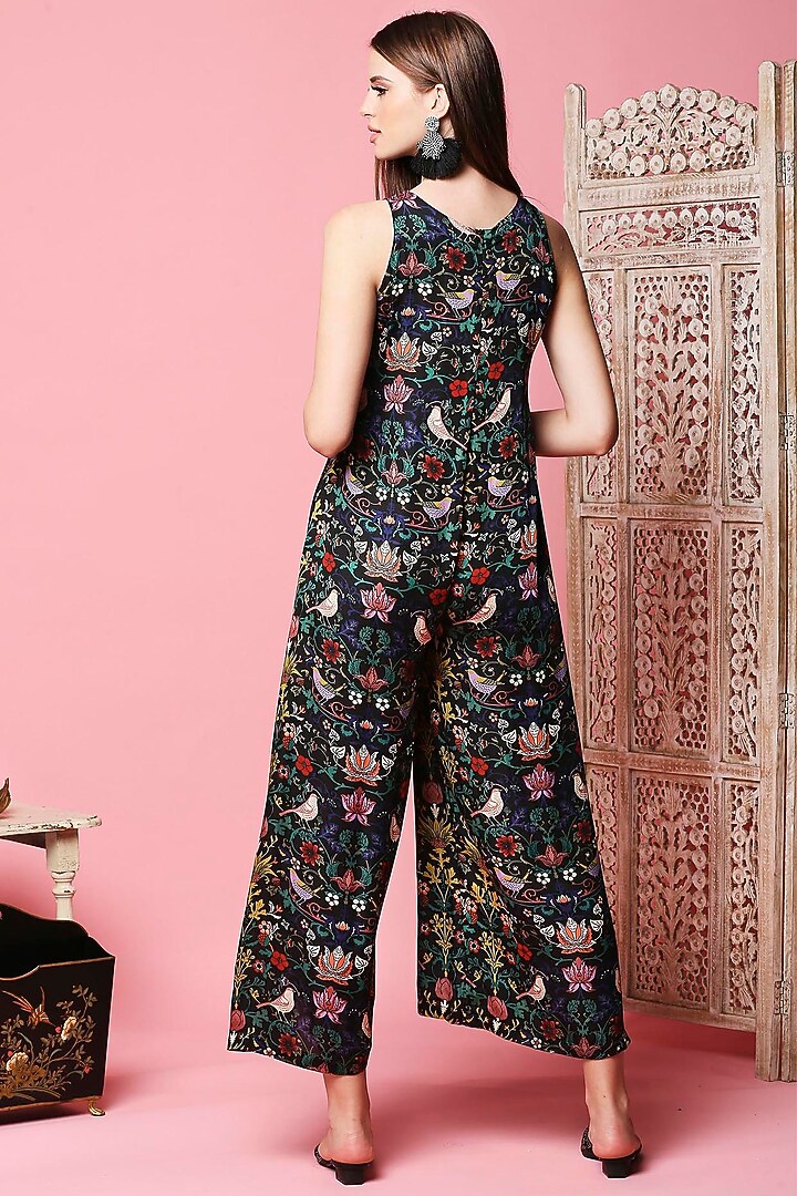 Black Embellished Jumpsuit by Sakshi Girri at Pernia's Pop Up Shop