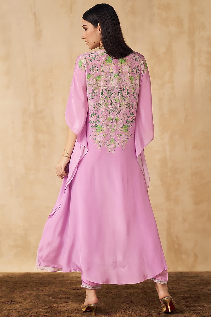 Lavender Embellished Kaftan Set by Sakshi Girri at Pernia's Pop Up Shop
