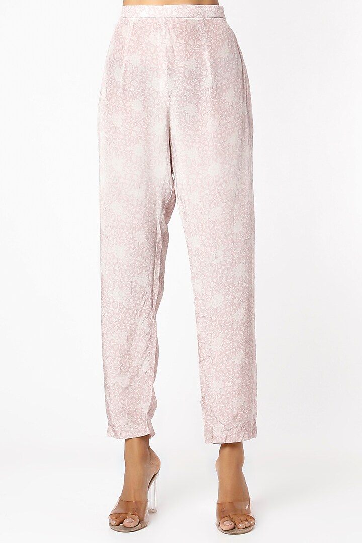 Blush Pink Printed Kaftan Set by Sakshi Girri at Pernia's Pop Up Shop