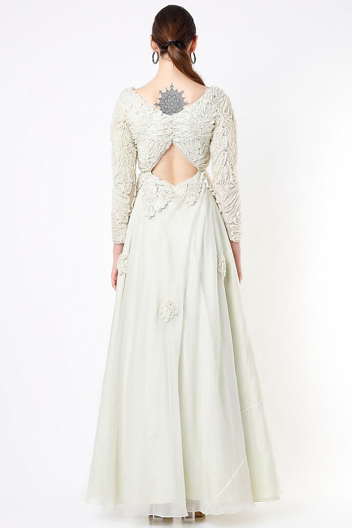 Mint Organza Gown by Saloni Jain at Pernia's Pop Up Shop