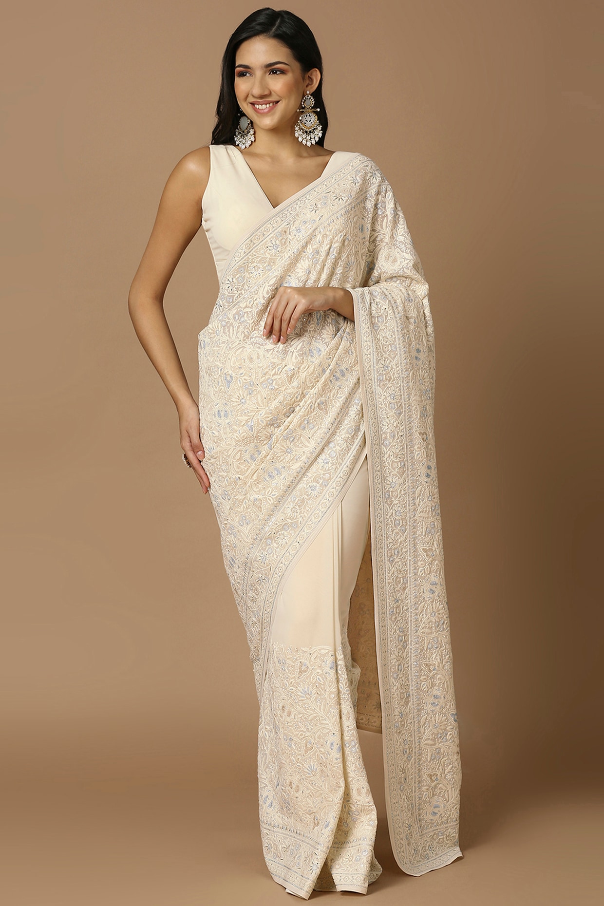 Saree with top | Attractive dresses, Saree, Tops