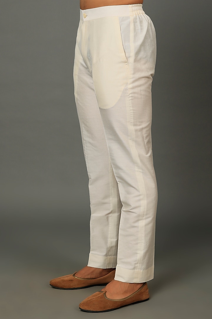Pigeon Blue Silk Kurta Set by SALVE at Pernia's Pop Up Shop