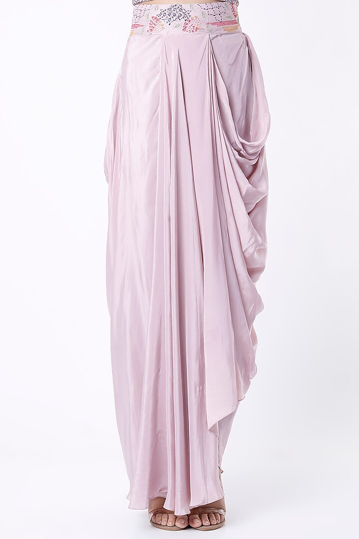 Mauve Organza Cape Set by Samad Atelier at Pernia's Pop Up Shop