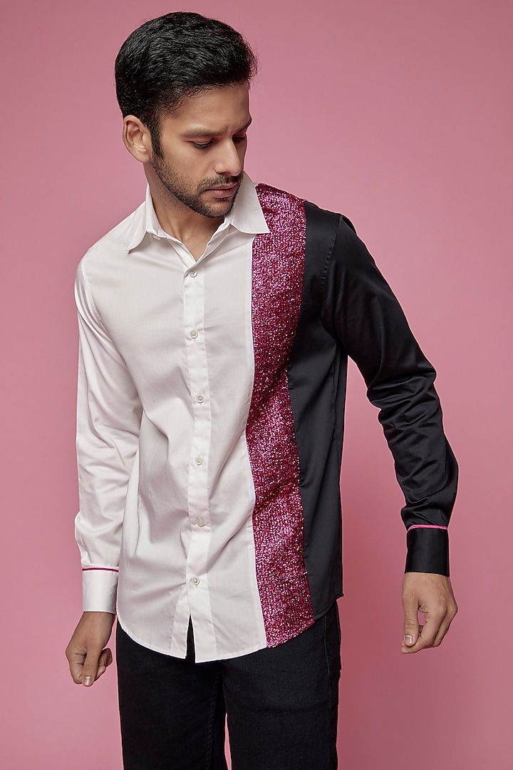 Multi-Colored Luxury Cotton Shirt by SAMEER MADAN MEN
