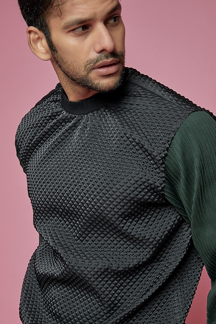 Dark Grey Jersey Sweatshirt by SAMEER MADAN MEN at Pernia's Pop Up Shop