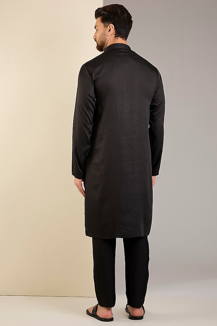 Black Cotton Pants by SAMMOHAN at Pernia's Pop Up Shop