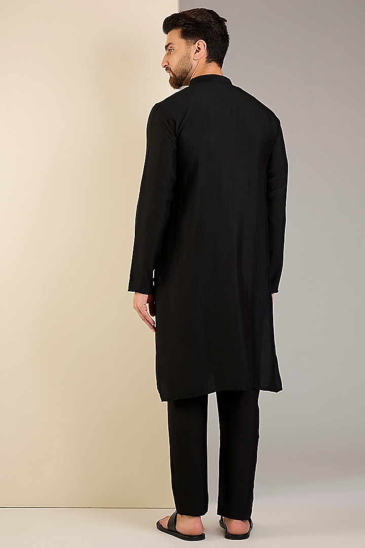 Black Cotton Pants by SAMMOHAN at Pernia's Pop Up Shop