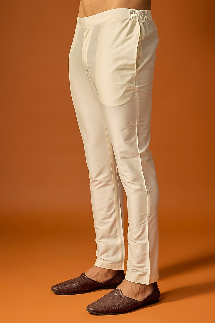Pink Silk Embroidered Groom Sherwani Set by SAMMOHAN at Pernia's Pop Up Shop