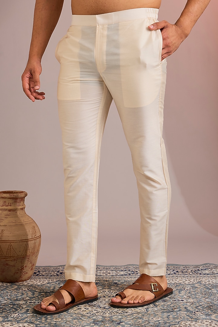Mint Silk Kurta Set by SAMMOHAN at Pernia's Pop Up Shop