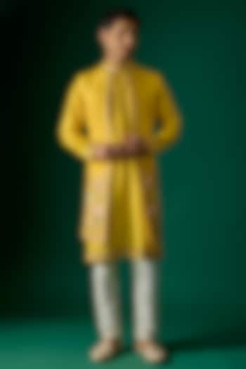 Yellow Silk Indowesterm Set by SAMMOHAN at Pernia's Pop Up Shop