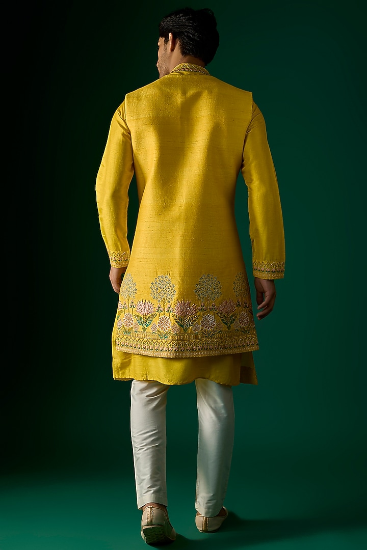 Yellow Silk Indowesterm Set by SAMMOHAN at Pernia's Pop Up Shop
