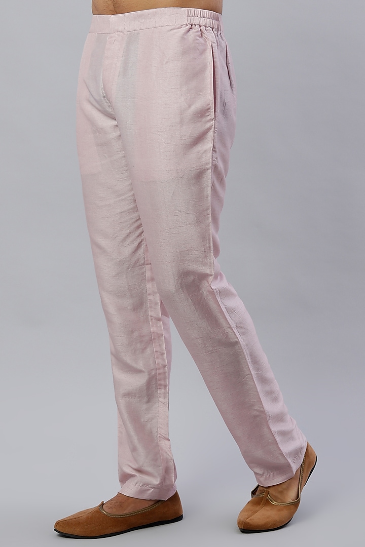 Powder Pink Silk Wedding Indowestern Set by ALOUKIK at Pernia's Pop Up Shop