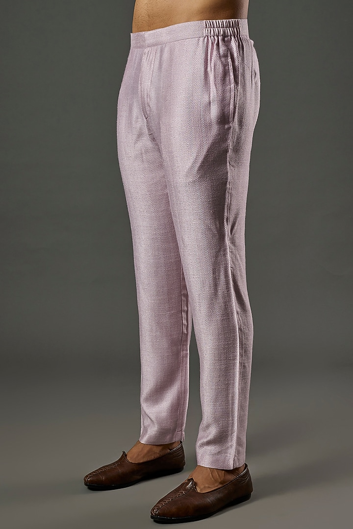 Blush Pink Silk Cotton Kurta Set by ALOUKIK at Pernia's Pop Up Shop