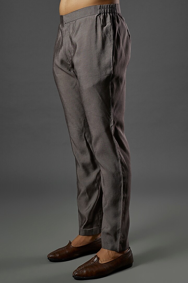 Brown Silk Cotton Kurta Set by ALOUKIK at Pernia's Pop Up Shop