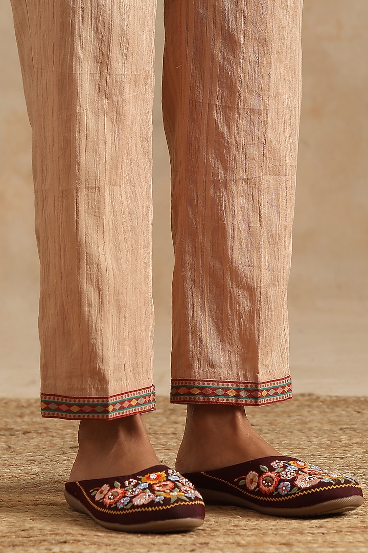 Beige Cotton Jaal Digital Printed Kurta Set by Samvrih at Pernia's Pop Up Shop