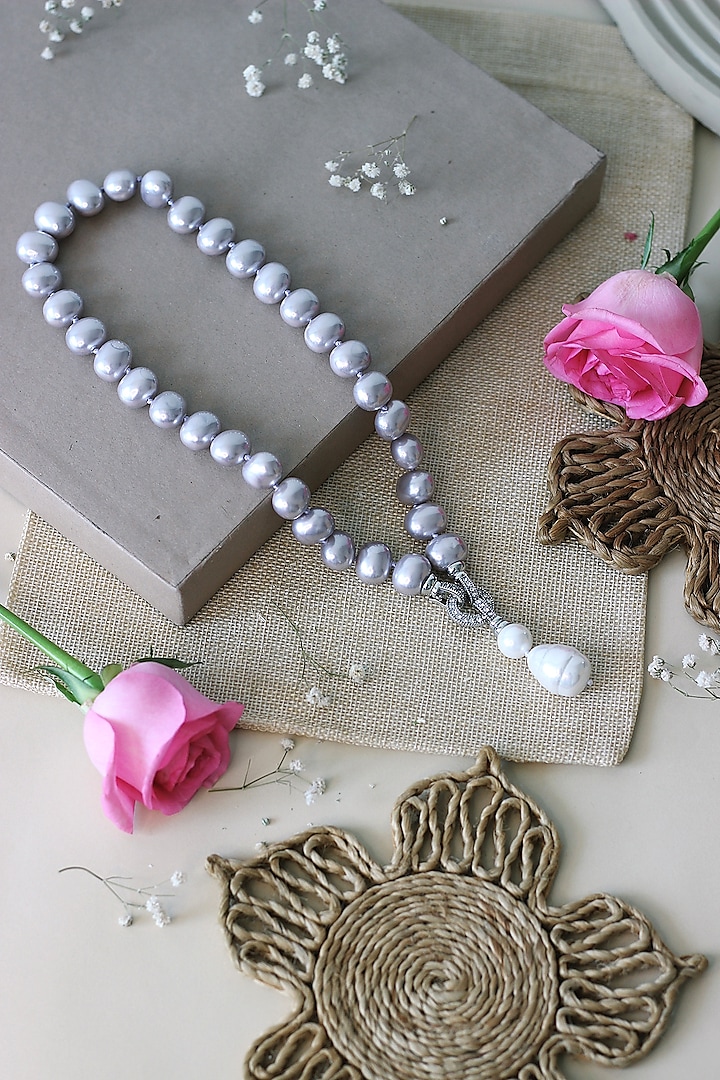 Purple Pearl Necklace by Tsera World