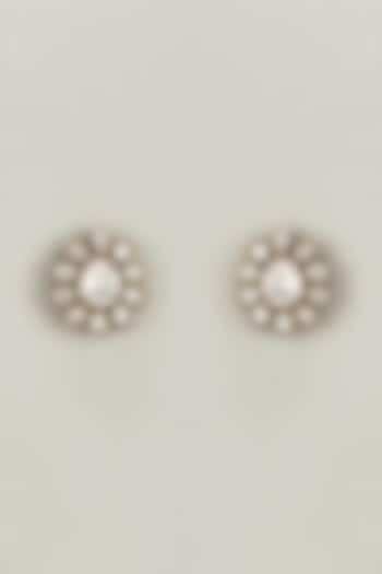 Kundan Polki & Diamonds Stud Earring by Tsera World