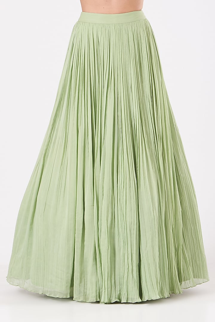 Mint Ruched Skirt Set by Sana Barreja at Pernia's Pop Up Shop