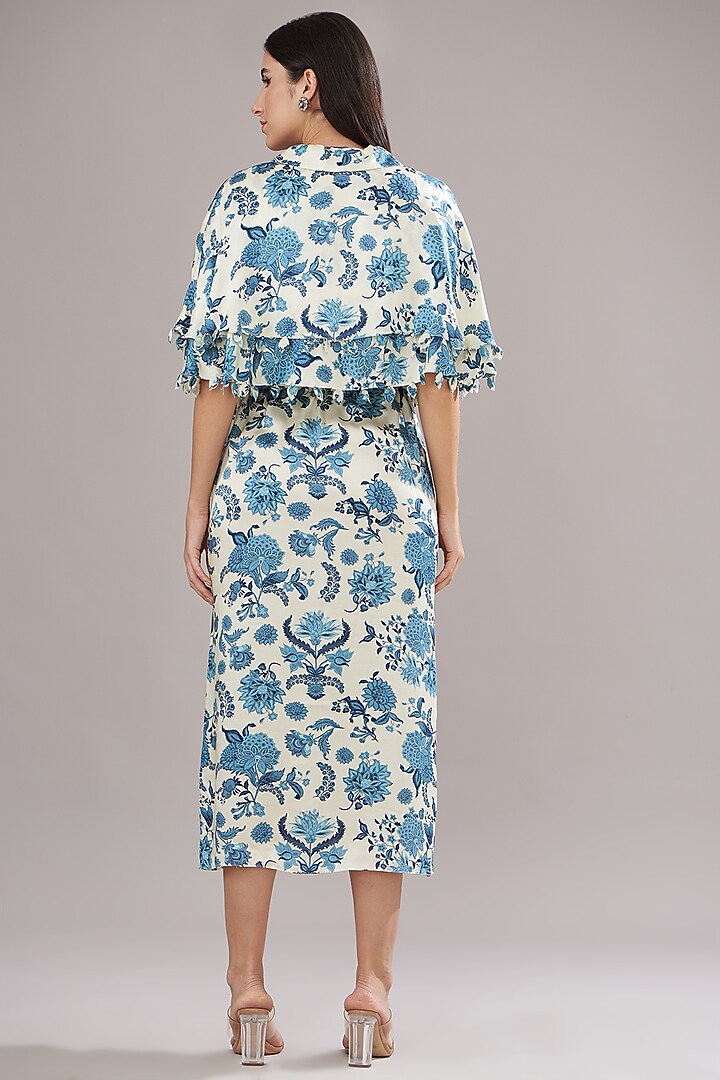 Ivory Modal Printed Vacation Dress by Sana Barreja at Pernia's Pop Up Shop