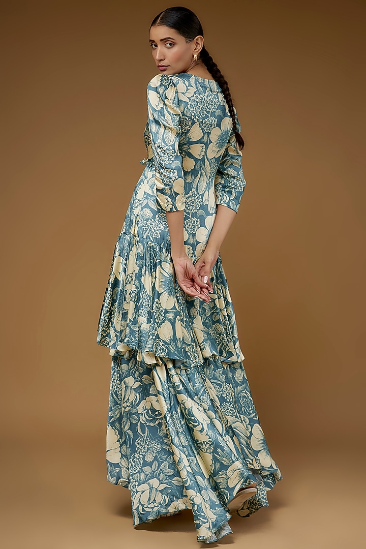 Teal Modal Layered Vacation Dress by Sana Barreja at Pernia's Pop Up Shop