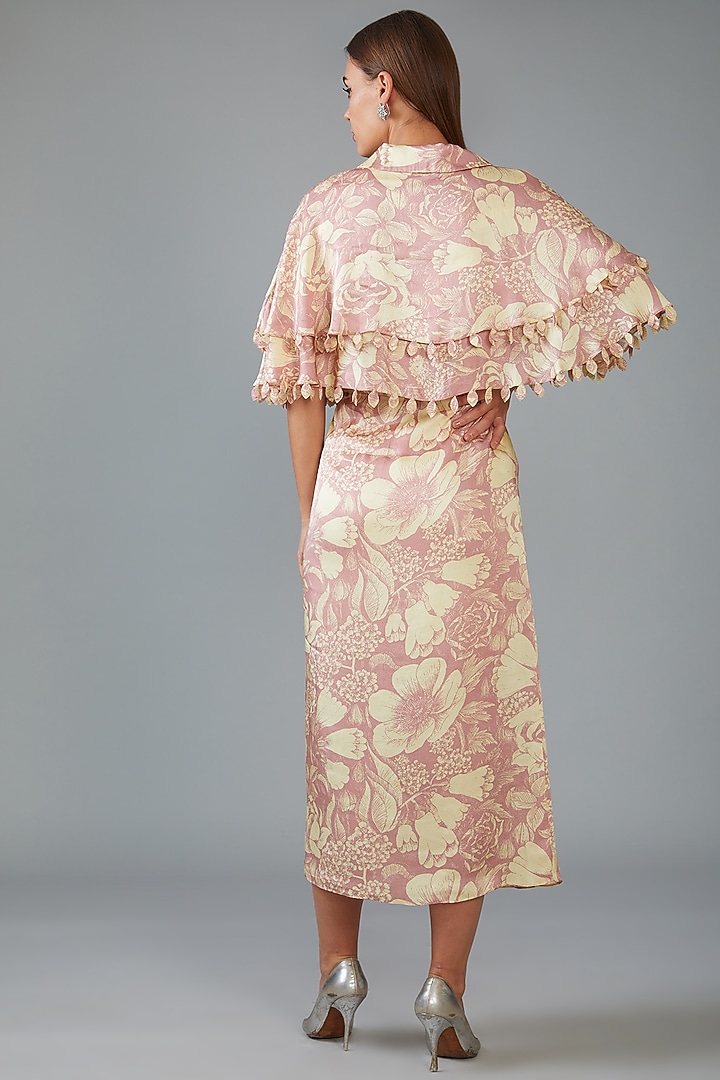 Rose Pink Modal Printed Midi Vacation Dress by Sana Barreja at Pernia's Pop Up Shop