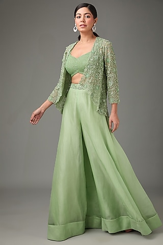 Buy Sea Green Sharara Suit for Women Online from India's Luxury Designers  2024