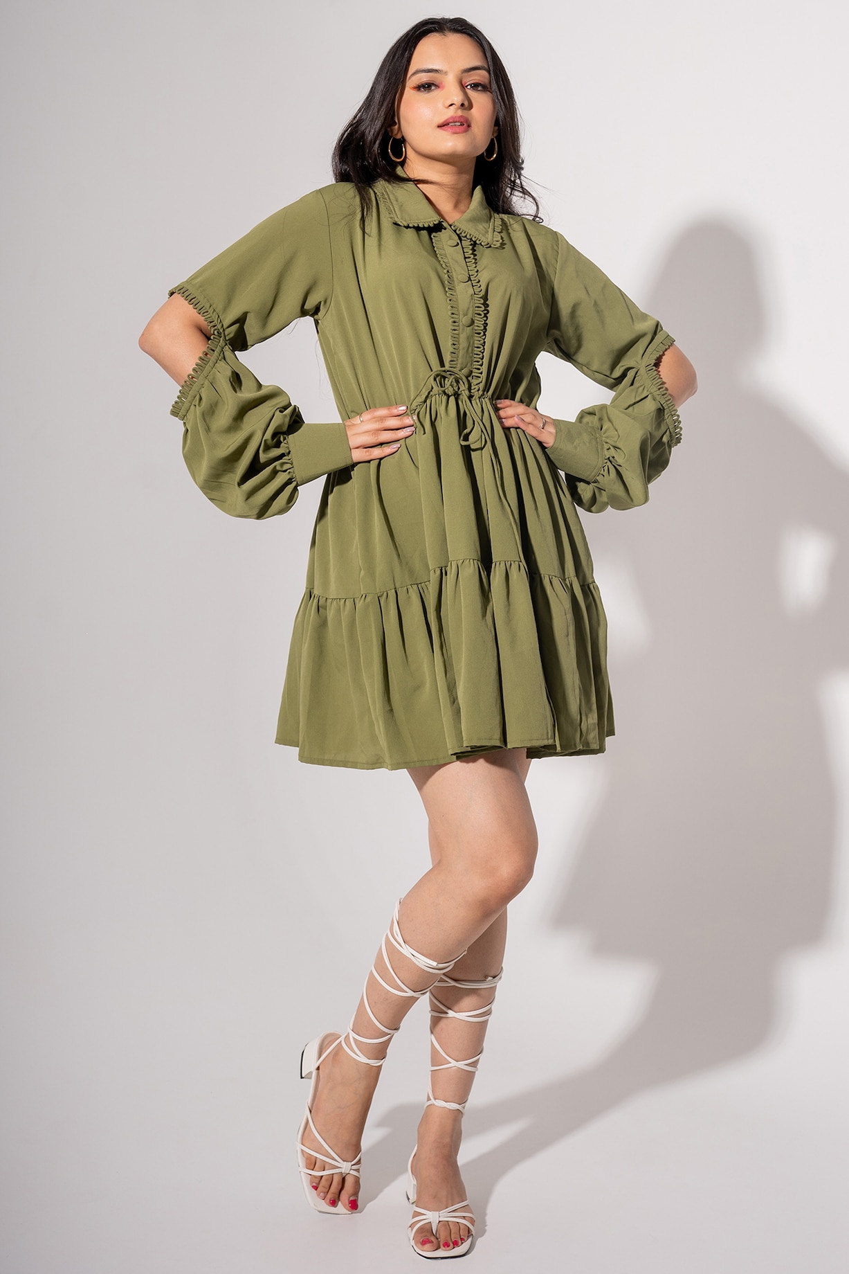 sage green t shirt dress Cafe Meetup Vintage Wash T-Shirt Dress in Sage