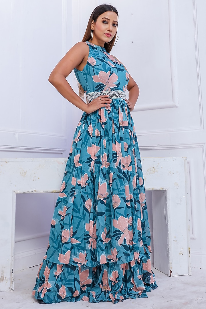 Maxi Dress Steel Blue Evening Dress Show Me Your Mumu Jasmine
