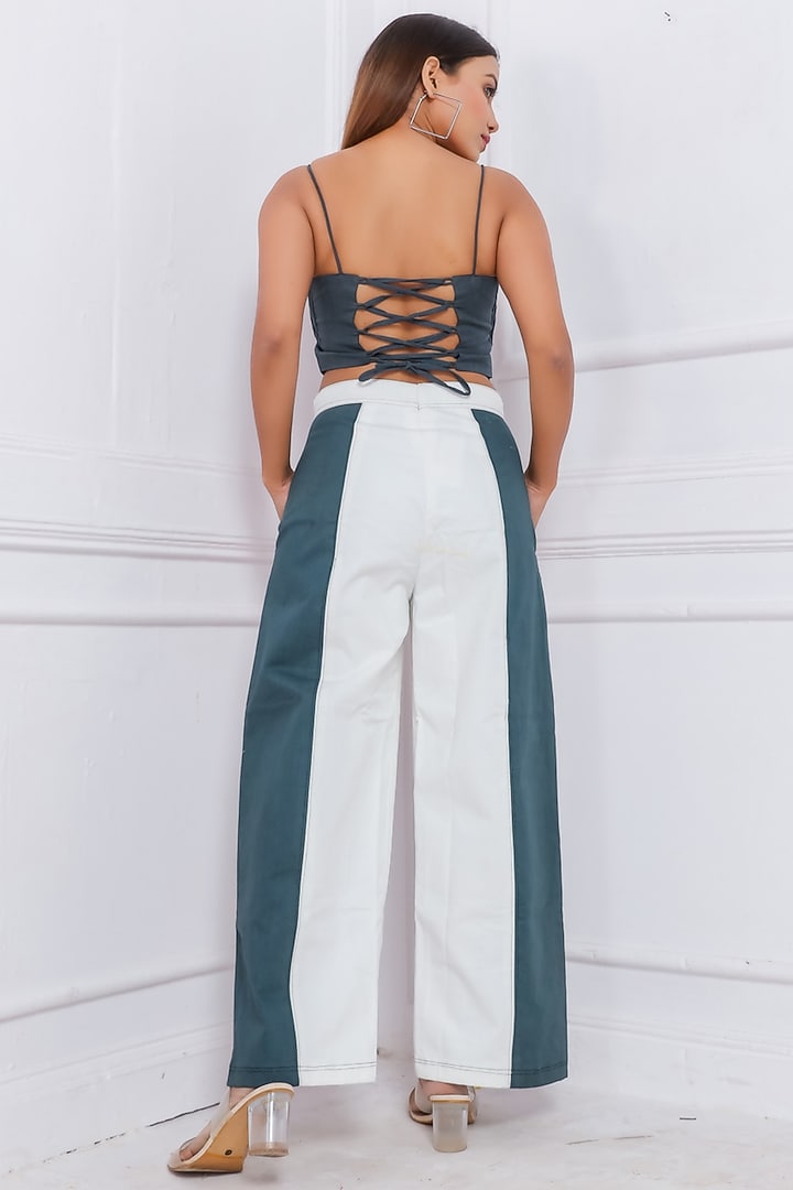 Blue Twill Cotton Top by Saangi at Pernia's Pop Up Shop