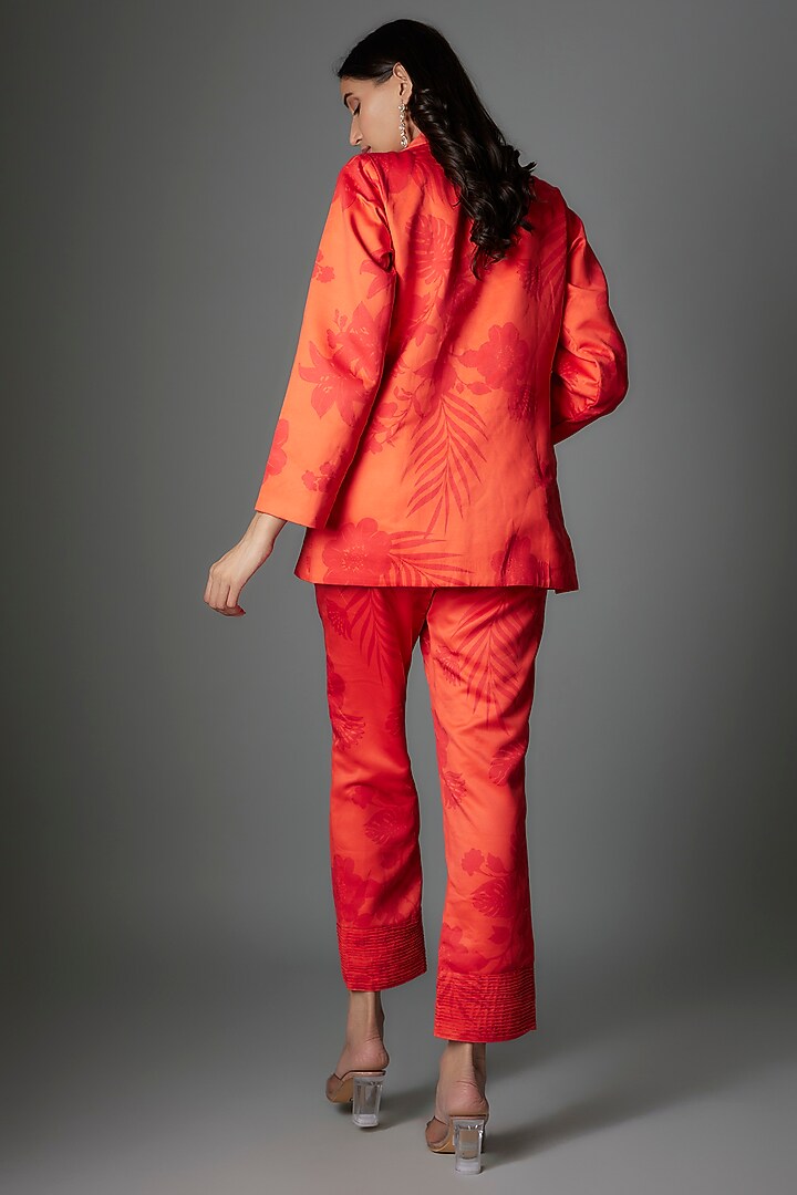 Orange Cotton Cambric Co-Ord Set by Saangi at Pernia's Pop Up Shop