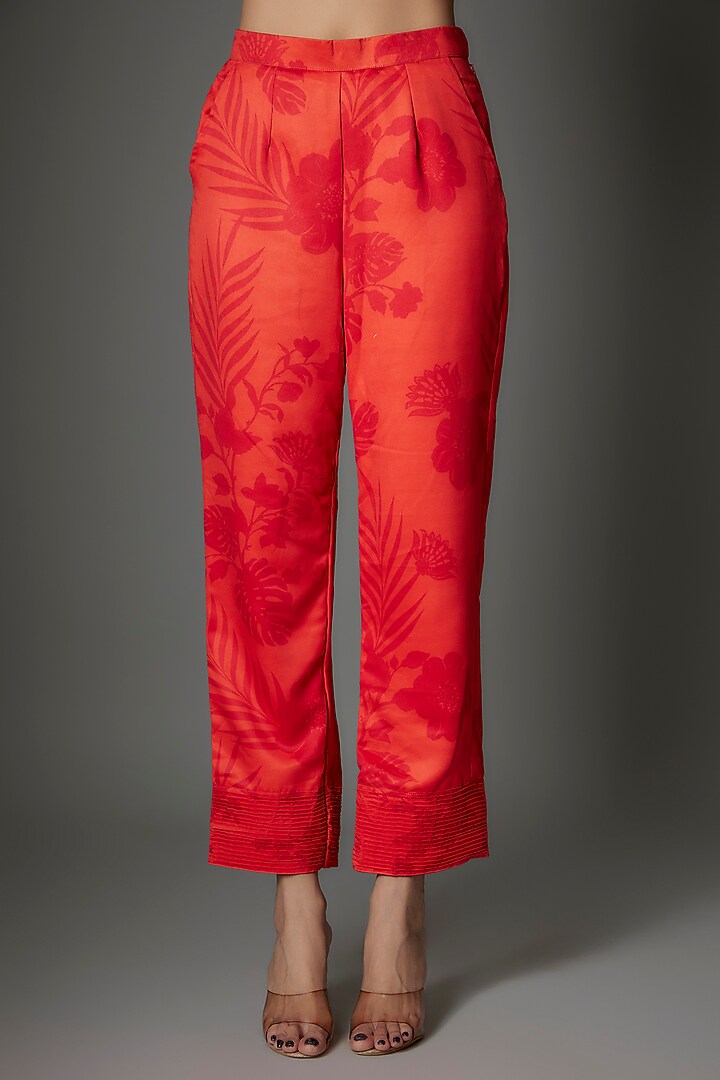 Orange Cotton Cambric Co-Ord Set by Saangi at Pernia's Pop Up Shop