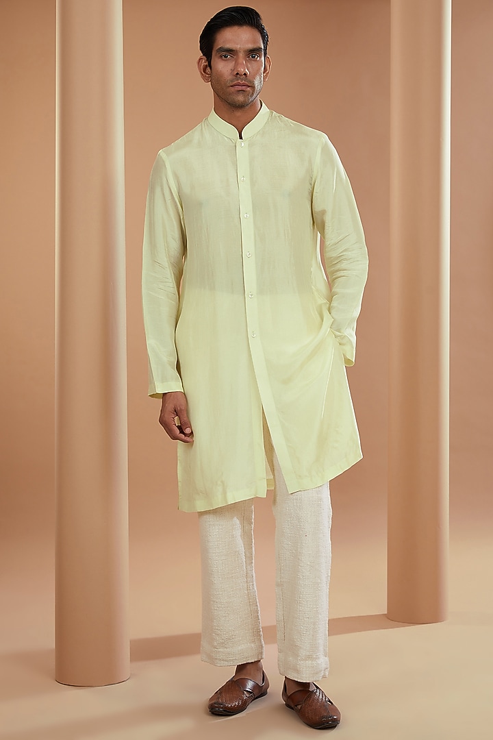 Mint Green Silk Wedding Indowestern Jacket Set by SANCHIT SHARMA at Pernia's Pop Up Shop