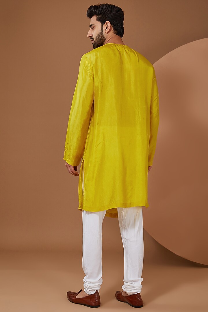 Yellow Silk Wedding Indowestern Set by SANCHIT SHARMA at Pernia's Pop Up Shop