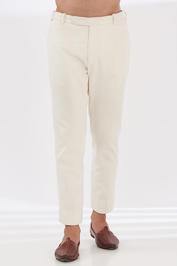 Ivory Chanderi Cotton Kurta Set by SANCHIT SHARMA at Pernia's Pop Up Shop