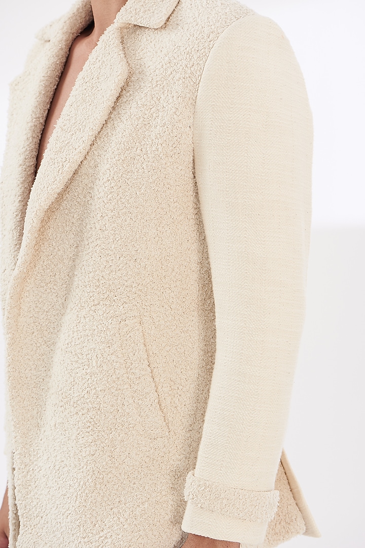 Ivory Silk Blazer Set by SANCHIT SHARMA at Pernia's Pop Up Shop