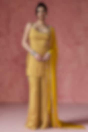 Mustad Bandhani Sharara Set by Saanjh by Lea at Pernia's Pop Up Shop