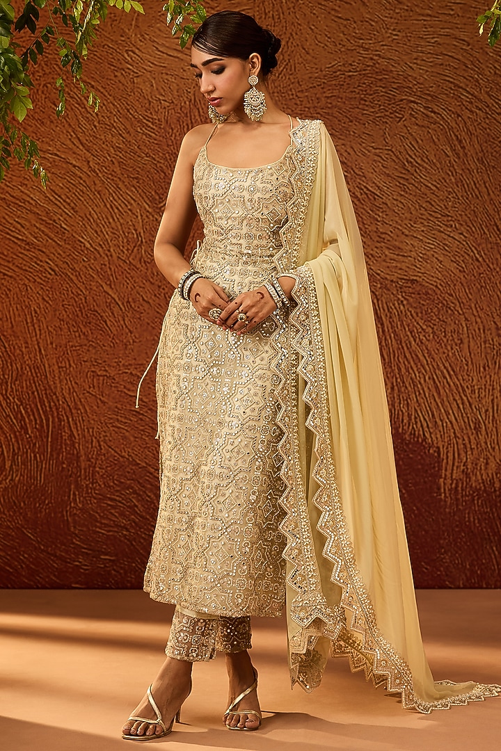 Women Green Zora Silk Un Stitched Suit Ethnic Collections main image 1