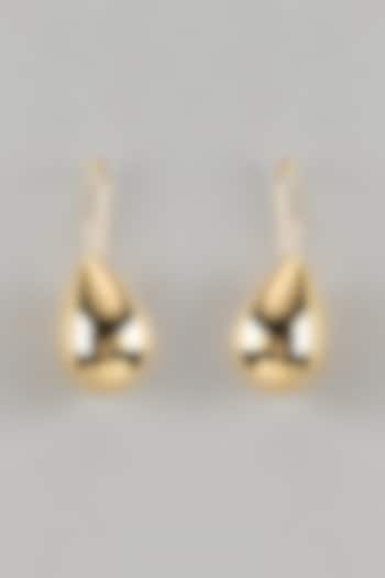 Gold Finish Teardrop Earrings by Saptam jewels at Pernia's Pop Up Shop