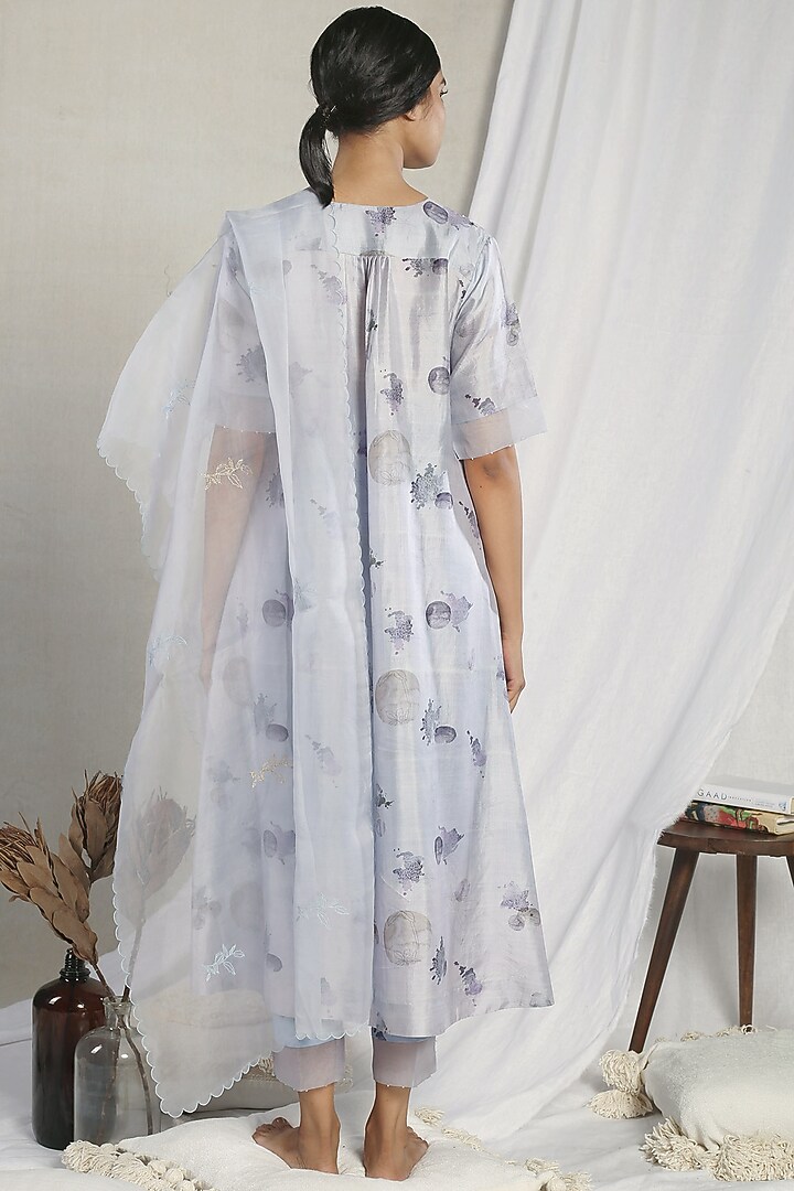 Grey Printed Kurta Set by Sneha Arora at Pernia's Pop Up Shop