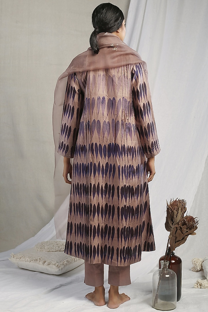 Brown Ombre Printed Kurta Set by Sneha Arora at Pernia's Pop Up Shop