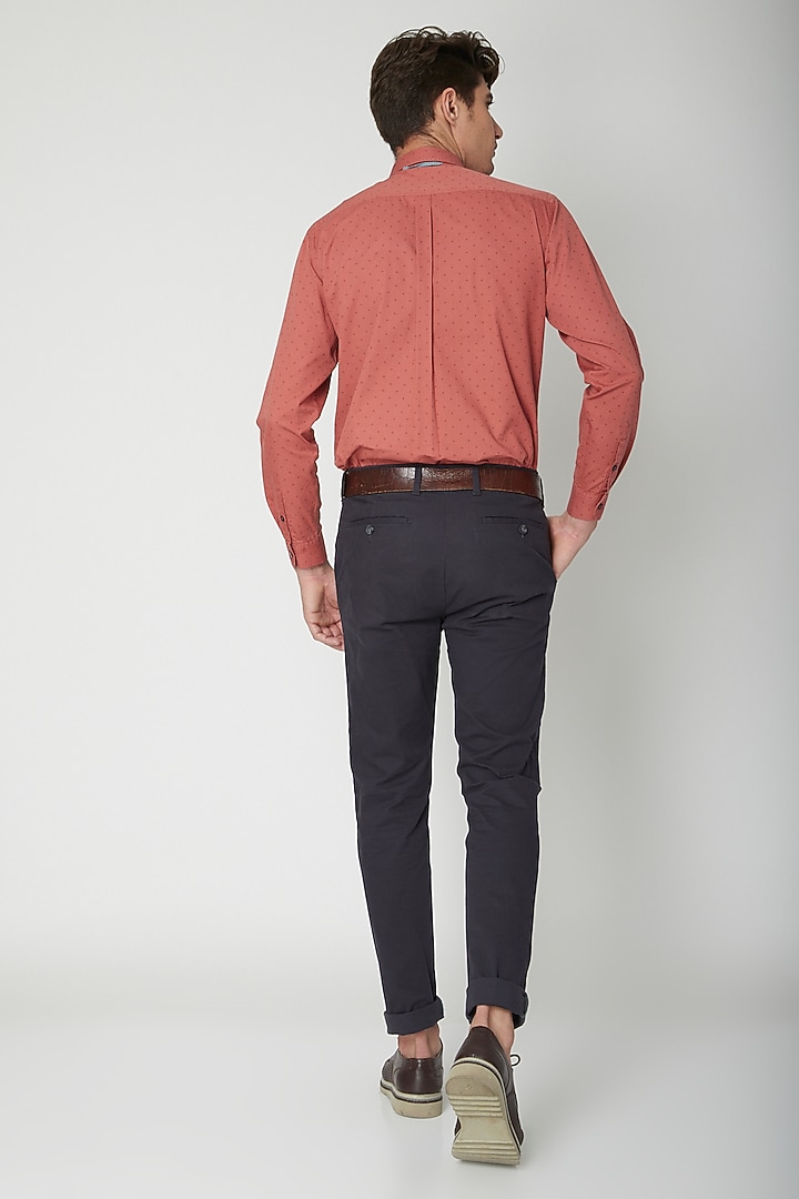 Copper Printed Cotton Party Wear Shirt by Sneha Arora Men at Pernia's Pop Up Shop