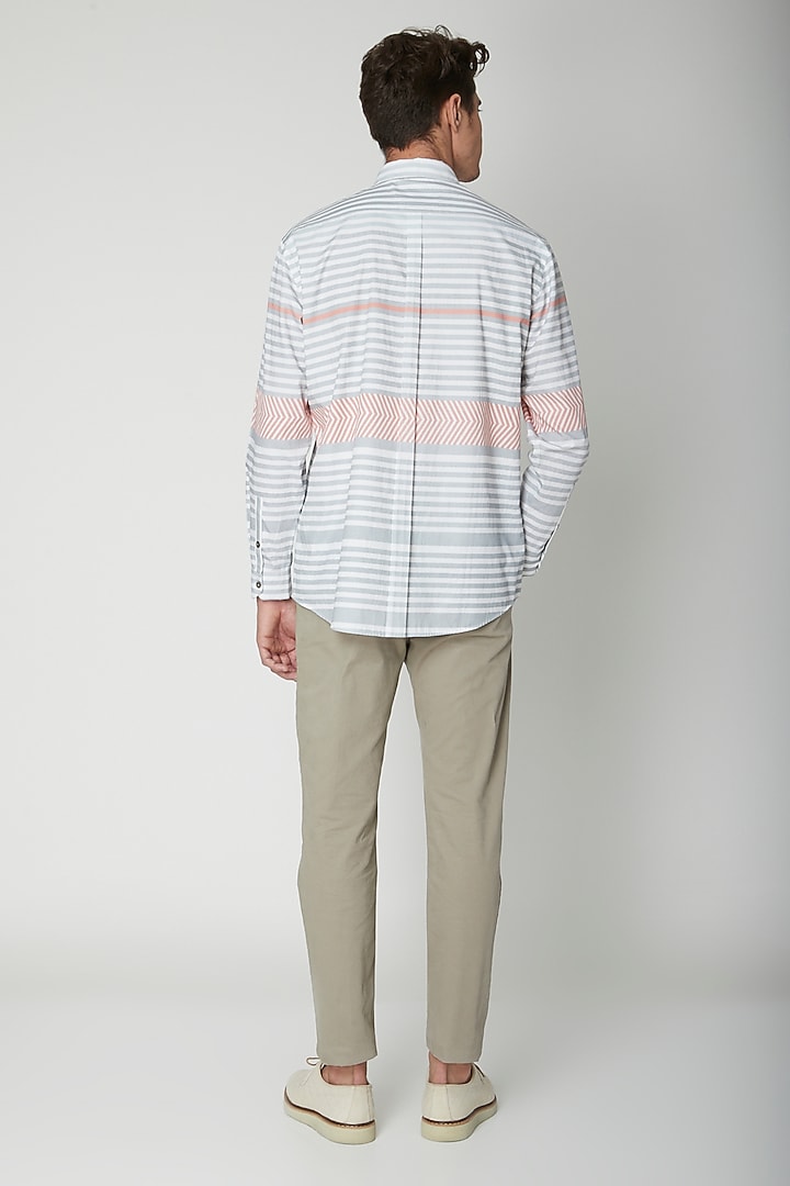 Multi Colored Printed Cotton Party Wear Shirt by Sneha Arora Men at Pernia's Pop Up Shop