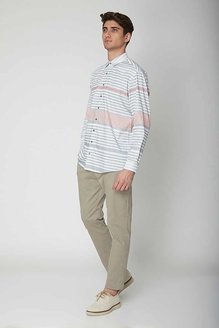 Multi Colored Printed Cotton Party Wear Shirt by Sneha Arora Men at Pernia's Pop Up Shop