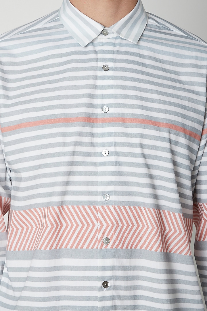 Multi Colored Printed Cotton Party Wear Shirt by Sneha Arora Men at Pernia's Pop Up Shop
