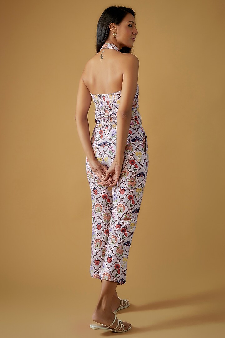 Pink Linen Cotton Printed Co-Ord Set by Sar kandy at Pernia's Pop Up Shop
