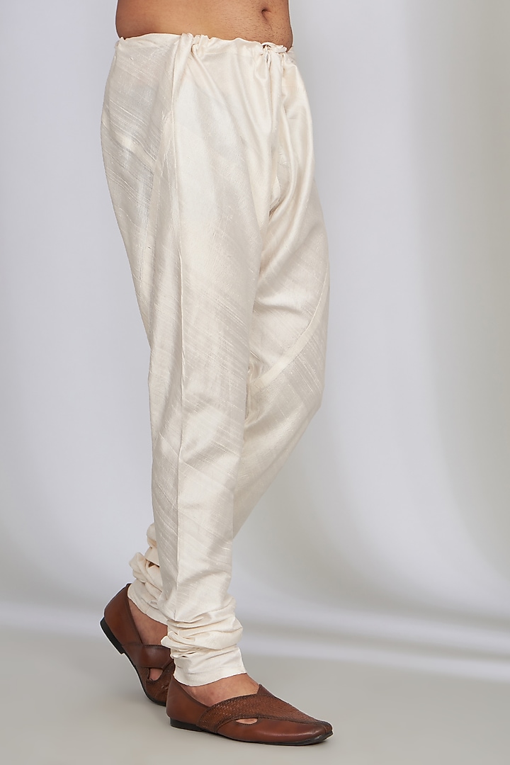 Sage Green Matka Silk Embroidered Groom Sherwani Set by SARAN KOHLI at Pernia's Pop Up Shop