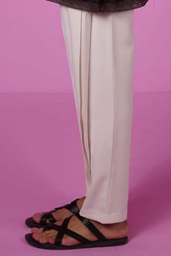 Grey Silk Crystal Embroidered Groom Indowestern Set by SARAN KOHLI at Pernia's Pop Up Shop