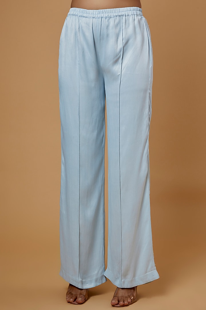 Baby Blue Georgette Co-Ord Set by SARTORIALE at Pernia's Pop Up Shop